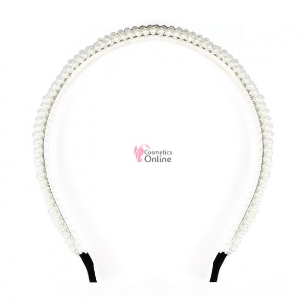 Bentita pentru par cu perle Cod W014 Albe